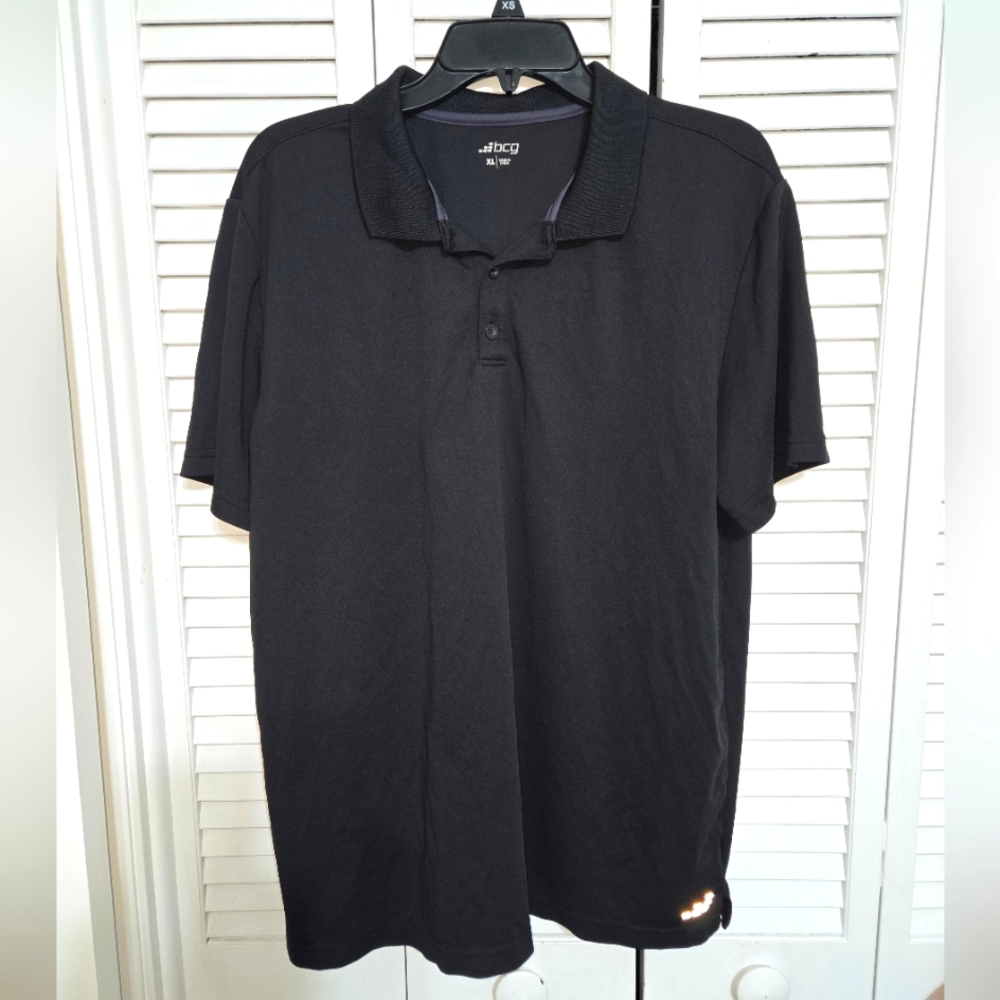 BCG Men's XL Black Polo Shirt